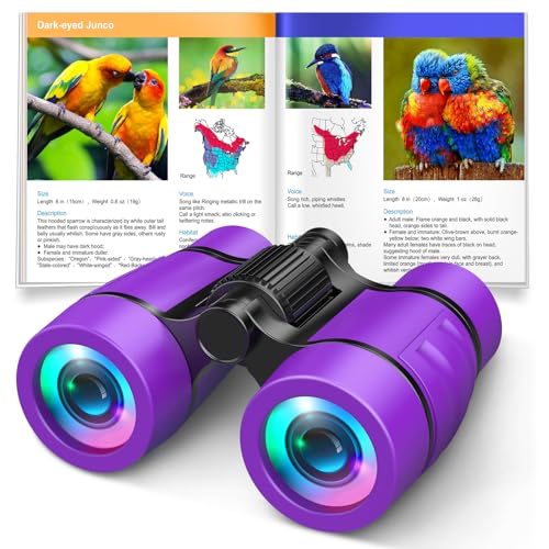 Girls Toys Age 3-7: LET'S GO! Compact Bird Watching Binoculars for Kids Ages 3 4 5 6 7 Year Old Girl Boy Gifts Idea Outside Travel Educational Toy for Kid Preschool Toddler Stocking Stuffers