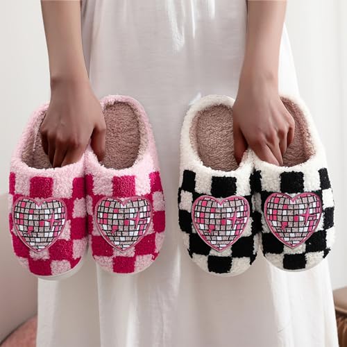 Image of Slippers for Women Men Fuzzy Memory Foam Slipper Fluffy Winter Soft Warm Slip On House Shoes