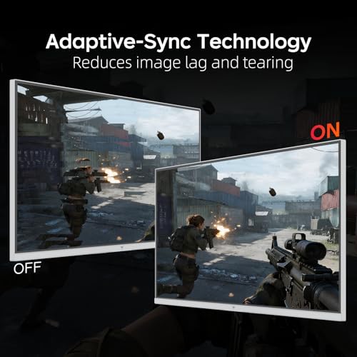 Image of KTC 24 Inch 240Hz Gaming Monitor, FHD 1080p PC Computer Monitor with Fast IPS Panel, 1ms Adaptive Sync, HDR400, 116% sRGB, HDMI /DP /USB2.0 Port, Tilt Adjustment, VESA, Eye Care, White, H24F7