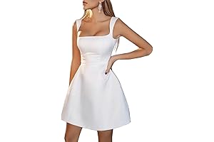 Square Neck Satin Homecoming Dresses for Teens