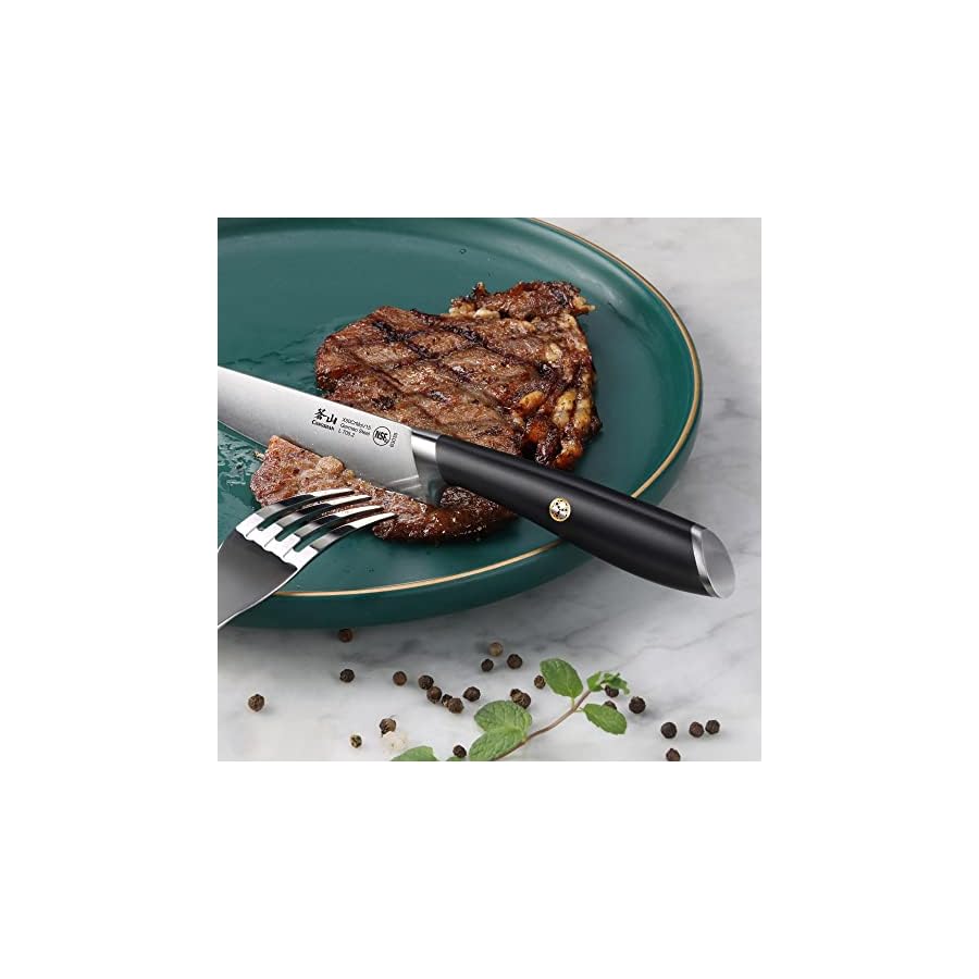 Cangshan-L-Series-1026931-German-Steel-Forged-4-Piece-Fine-Edge-Steak-Knife-Set-Black Cangshan L Series 4-Piece Fine-Edge Steak Knife Set, Forged German Steel, Black, 1026931