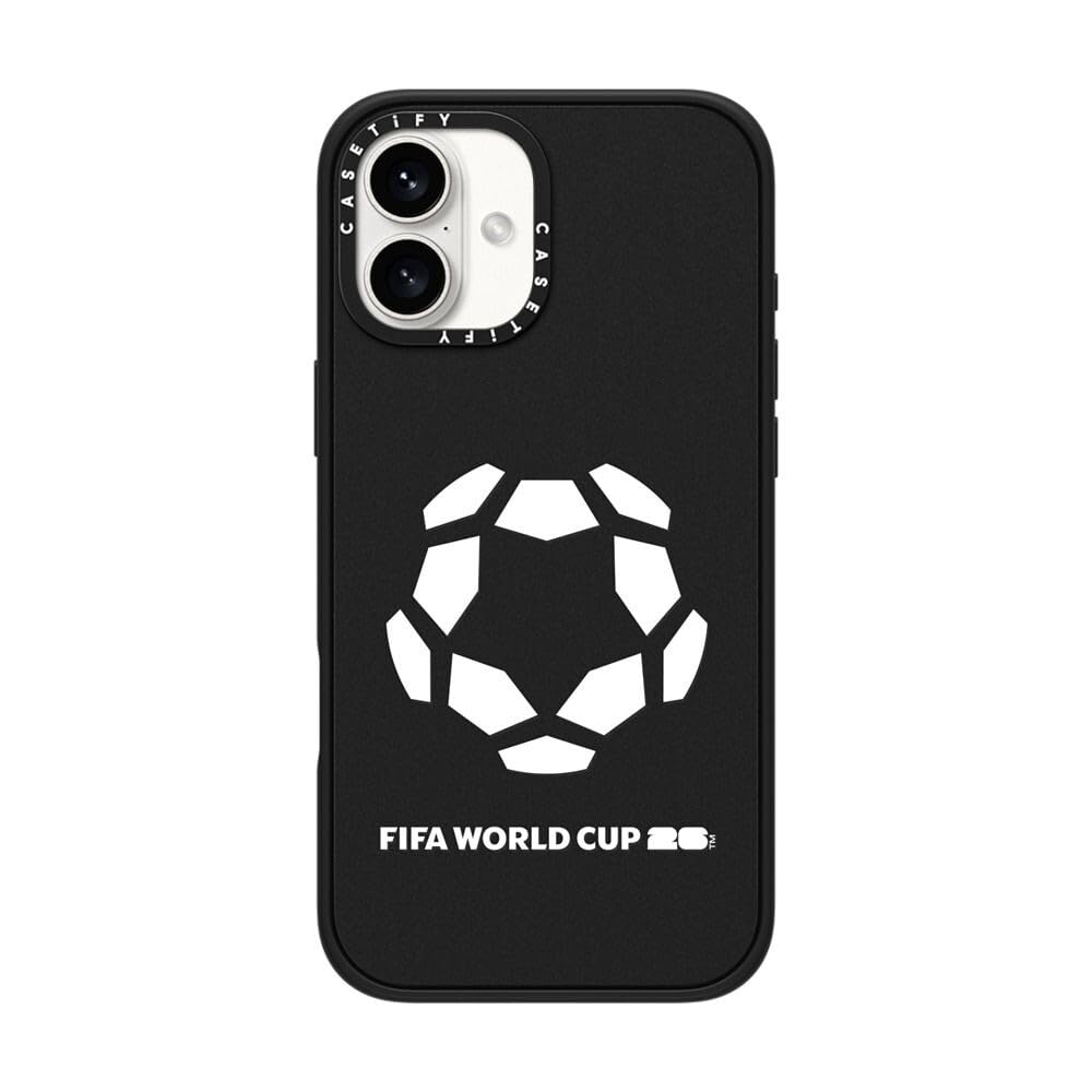 CASETiFY Impact iPhone 16 Plus Case [FIFA World Cup 26™ Colab / 8.2ft 4X Military Grade Drop Protection/Magsafe] - FIFA Football - Matte Black