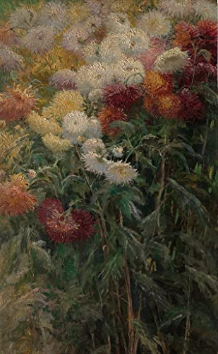 Affiche Caillebotte Fleurs dans le jardin art impressionniste français 50x70