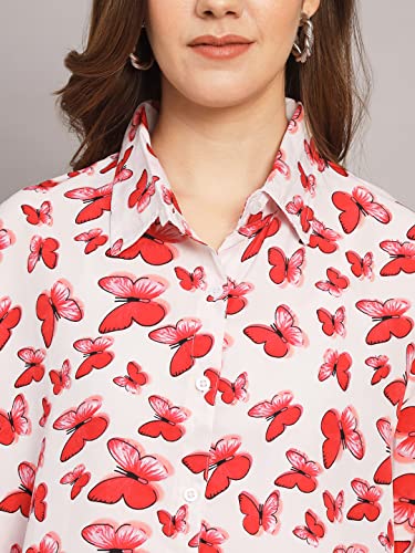 Image of FUNDAY FASHION Women Crepe - Loose Fit Casual Shirt