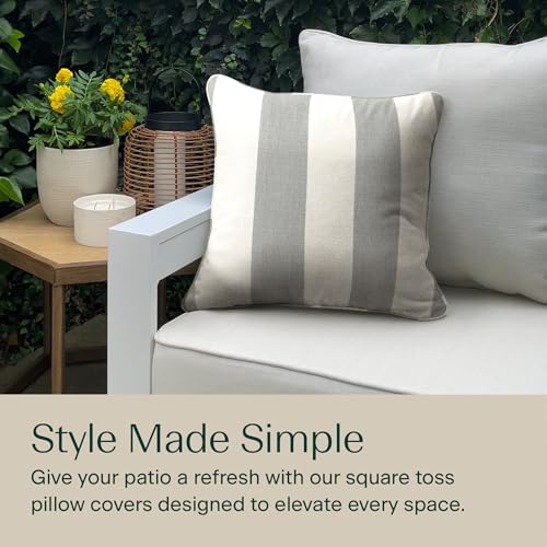 Honeycomb Outdoor Square Toss Pillow Cover Set, 18