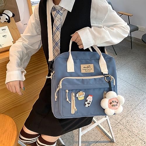 Kawaii Crossbody Bag with Pins and Plushies Cute Kawaii Messenger Bag Casual Daypack Shoulder Tote Bags Handbag2