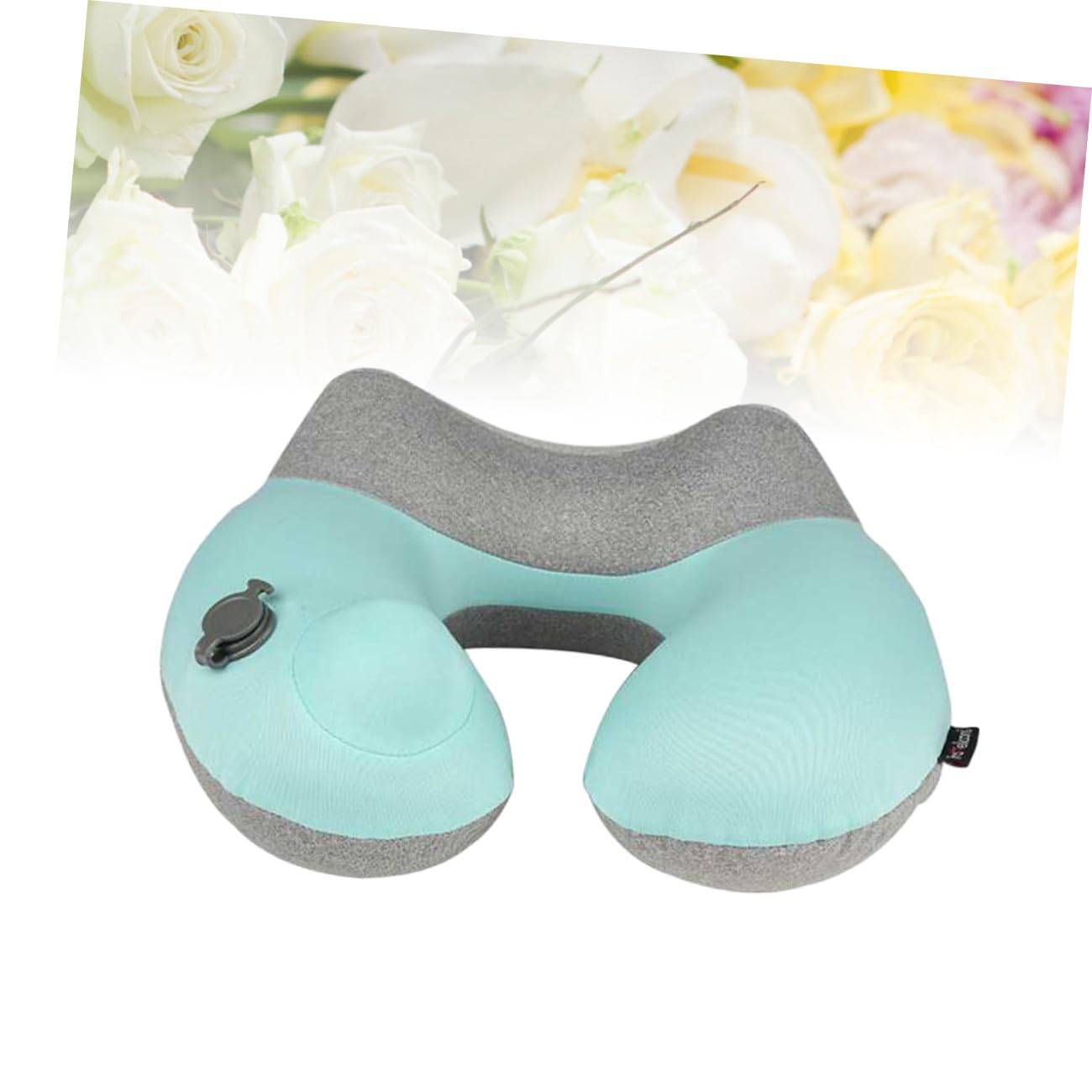 Alipis Almohada ergonómica Ergonomic Pillow Almohada de Viaje para avión Almohada de Viaje para el Cuello Almohada para el Cuello en Forma de u Almohada Inflable para el Cuello Pliegue