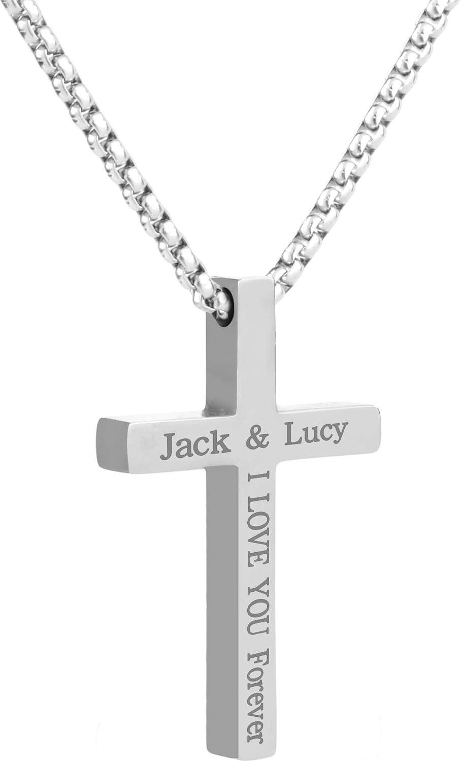 Engraved Cross Necklace