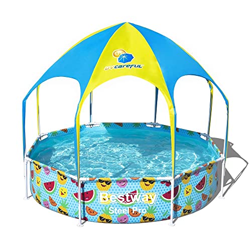 Bestway Steel Pro UV Careful Splash-in-Shade Round Above Ground Pool Set 244 x 51 cm