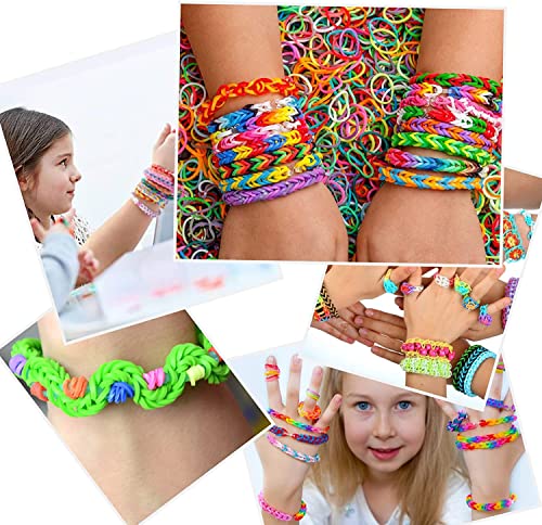 TONZACK 40 Kit Braccialetti Elastici a Griglia,Più Di 2800 Pezzi Braccialetti Colorati,Regali Di Natale Per Bambini Premium Fai-Da-Te,Con Vari Accessori Perline e Telai,In 32 Colori