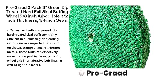 Pro-Graad 8 inch Full Sisal Buffing Wheel