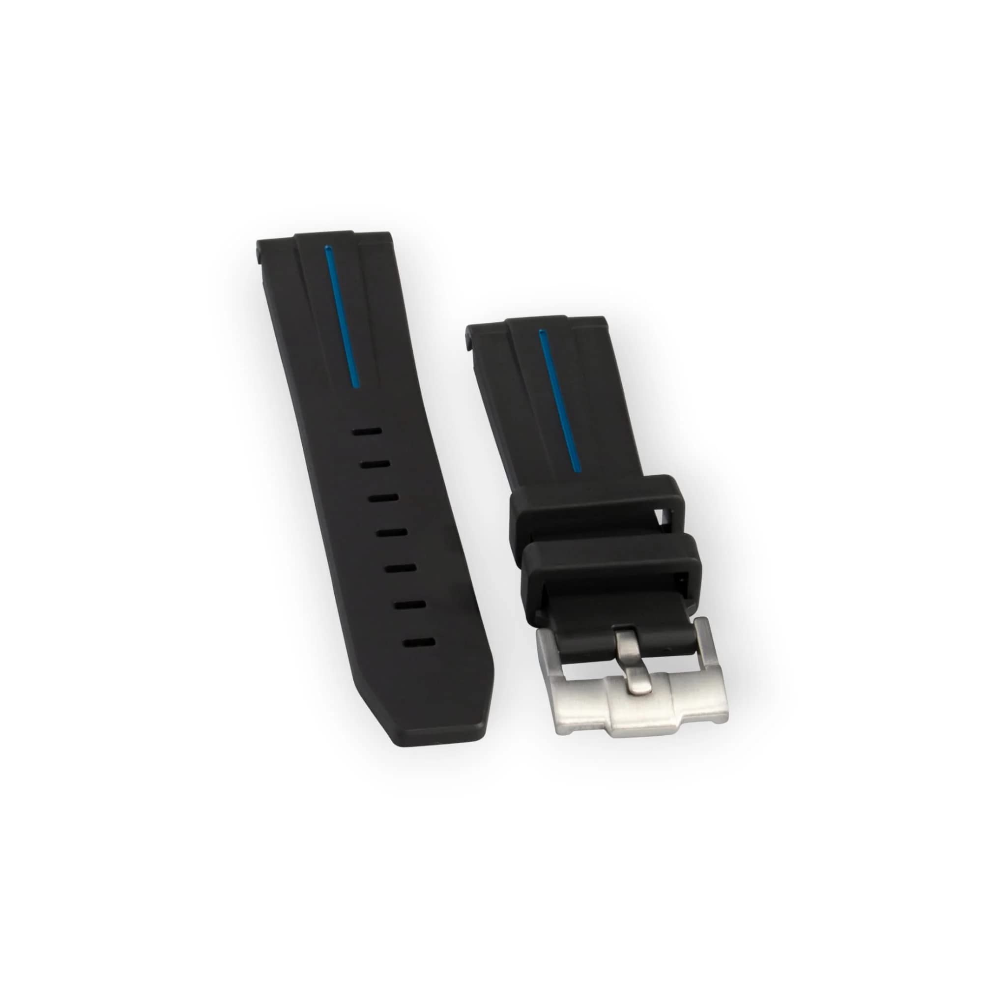 Bracelet Omega Swatch MoonSwatch caoutchouc noir bleu : alternative sans jeu - 8