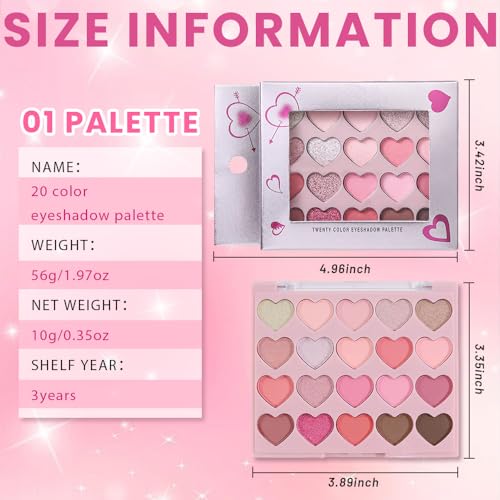 Image of SUAKE Nude Pink Eyeshadow Palette, Matte & Shimmer, High Pigmented 20 Colors Brown Purple Eye Shadow Primers for Eye Makeup, Korean Powder Palet de sombras de ojos (01)