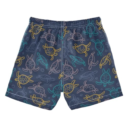 Boys Swim Trunks 2-12 Years Board Shorts Little Boys Turtle Quick Dry Beach Swimwear Shorts2