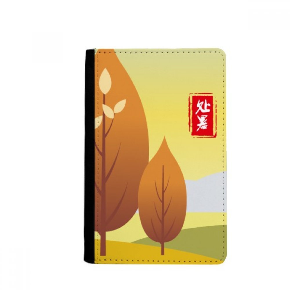 DIYthinker Stopping Heat Twenty Four Solar Term Passport Holder Notecase Burse Wallet Cover Card Purse