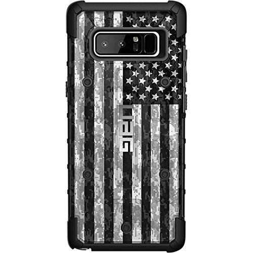 EGO TACTICAL Limited Edition Customized Designs Over a UAG Urban Armor Gear Case for Samsung Galaxy Note 8 - USA Subdued Digital Camouflage Flag