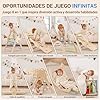 COSYLAND 8 en 1 Triángulo de Escalada Montessori con Arco y Rampa, Set Plegable Infantil, Juguete de Madera Resistente para Interior, Niños 18 Meses-6 años, Colores Fríos, Grande #3