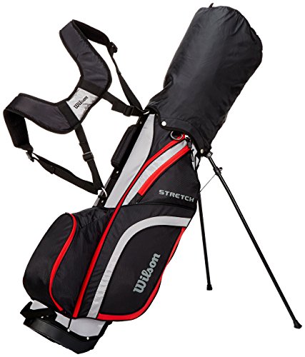 Wilson-Set-completo-para-principiantes-10-palos-de-golf-con-bolsa-de-transporte-Hombre-Stretch-XL-NegroGrisRojo