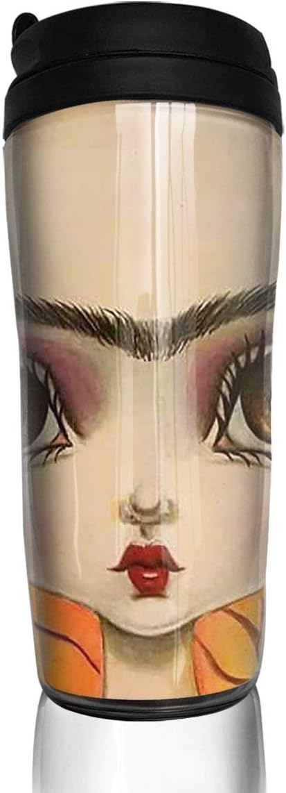 Momiyo Frida Kahlo Coffee Mug Curve Traveler Water Bottles Double Wall Thermos Coffee Cup for Man/Women