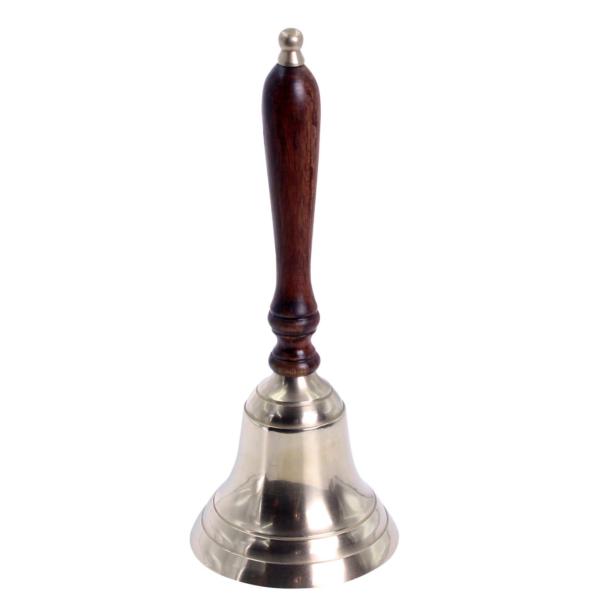 THE Unltd India Solid Brass Hand Bell with Wooden Handle