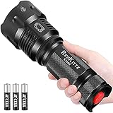 REHKITTZ 防水機能 懐中電灯 LED フラッシュライト超高輝度1800ルーメン 強力 軍用 高耐久性 停電 防災 地震 停電対策 防犯対策