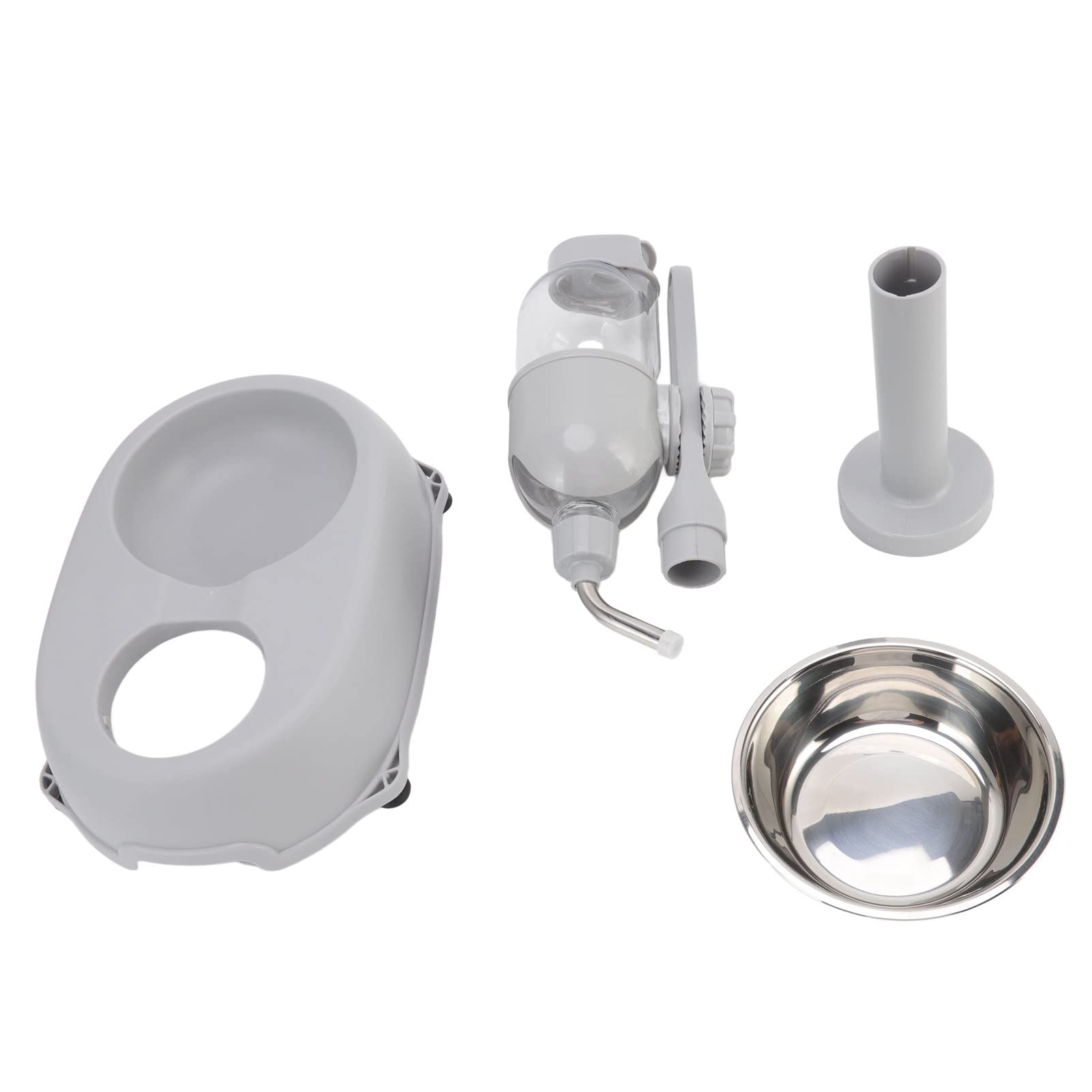 Pet Dog Cat Automatic Water Food Feeder Bowl Bottle Dispensador De Pie Con Poste Desmontable Altura Ajustable Automáticamente Beber Botella De Agua 500ML
