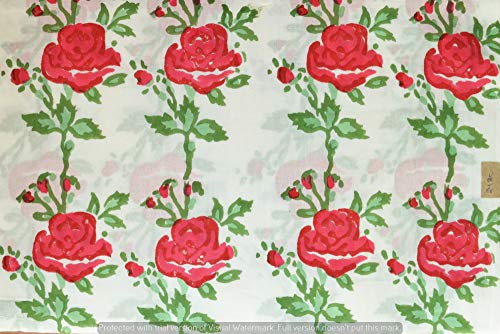 Tissu imprimé indien coton Jaipur pour coussin et robe été 5y