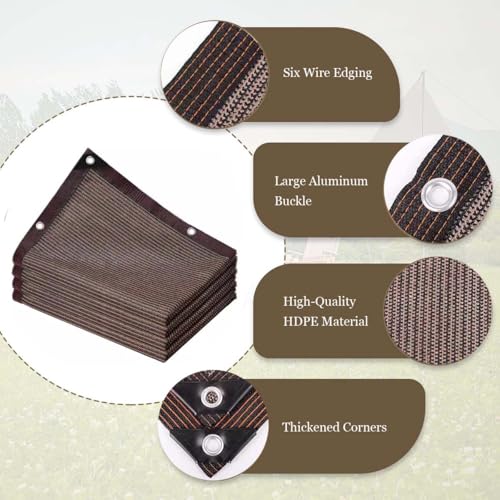 Filet d'ombrage avec oeillets protection rayons 90% UV voile ombrage extérieur - 5