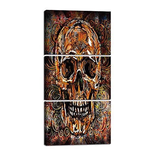 Canvas Wall Art Skeletons Design Group Painting,Giclee Day of The Dead Skull Face