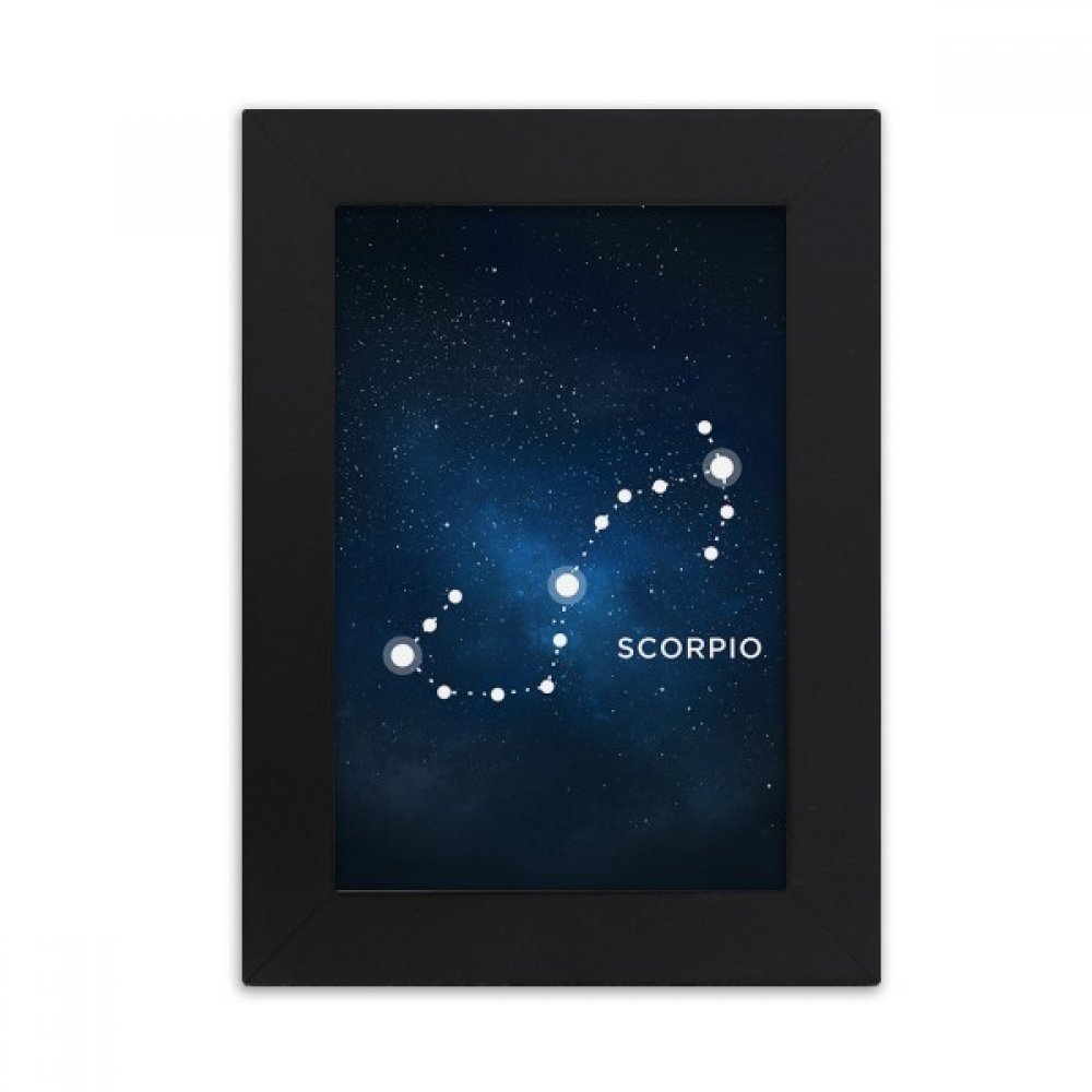 Cadre photo Scorpion zodiaque style peinture d'art noir