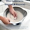 DOPMEP Rice Washer Strainer Bowl Stainless Steel Colander with Side Drainer #1