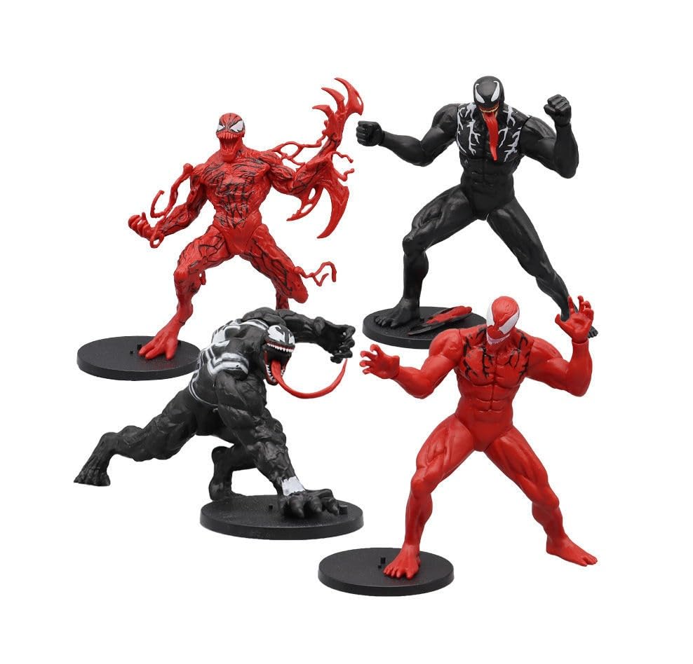 Trunkin Venom Carnage PVC Action Figure Legends Series 4 Pcs Set Character Spman Model Toys 16cm
