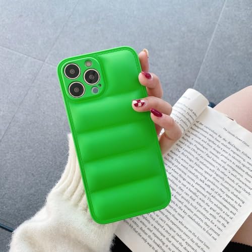 Coque silicone pour iPhone XR XS Max 11 12 13 14 Pro coque verte
