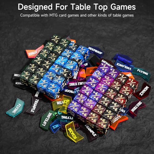 SIXPOINTS MTG +1/+1 Spielsteine, 6-seitige Würfel- und Keyword-Zähler, 12 mm, für Magic The Gathering, MTG, TCG, Kartenspiele, Zubehör… – Ansicht 3