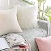 Kevin Textile Set of 2 Faux Fur Pillow Cover Decorative New Luxury Series Merino Style Off-White Fluffy Throw Pillow Case Fuzzy Cushion Cover Pillow Covers for Bed (18
