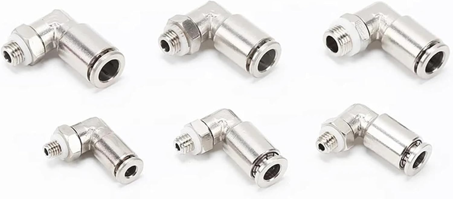 1pc Copper Plated Nickel Quick Insertion Pneumatic Oil Nozzle Hose Connector PL Metric Thread M6*0.75 M10*1 M12*1.25 M8*1 M12*1.5(PL6-M12x1.25)