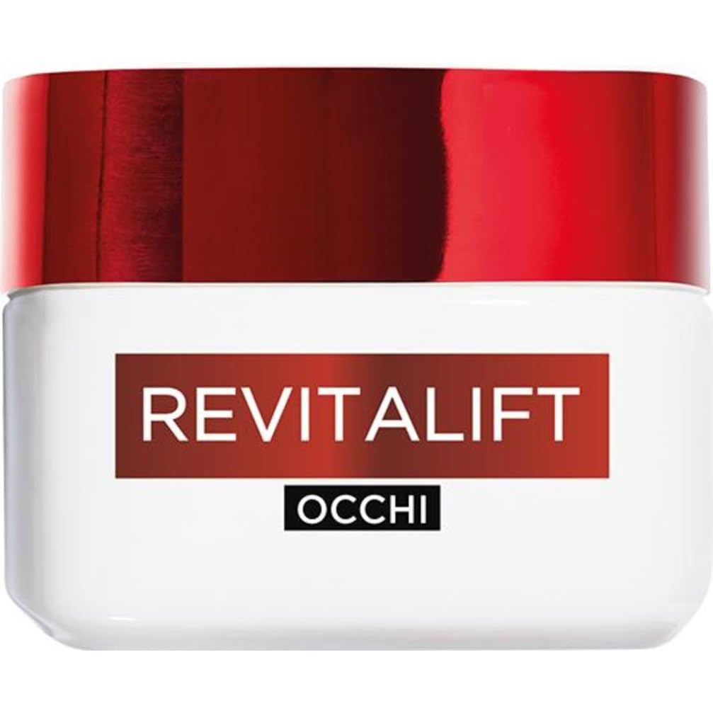 L'Oréal Paris Crema Idratante Contorno Occhi, Per Tutti i Tipi di Pelle, Azione Rassodante, Contorno Occhi Levigato e Riposato, Arricchita Con Pro-​Retinolo e Fibrelastyl, 15 ml