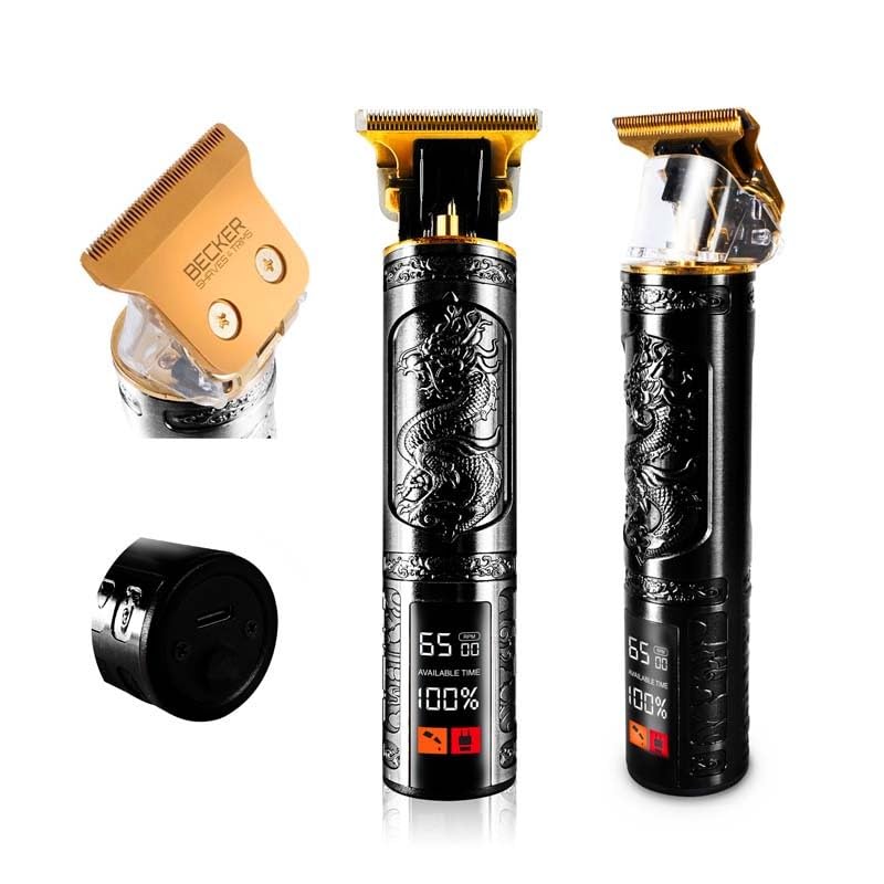 Tondeuse Sans Fil Pour Cheveux Et Barbe Avec Ecran Led Noire Modele Dragon De Becker