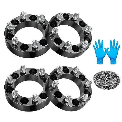 BDFHYK 6x5.5 Wheel Spacers Thickness 1.5 Inch Compatible with Chevy Silverado 1500 1999-2022 Avalanche Suburban Tahoe GMC Sierra 1500 K1500 Yukon 6x139.7mm 6 Lug M14x1.5 & 108mm Hub Bore No Lip