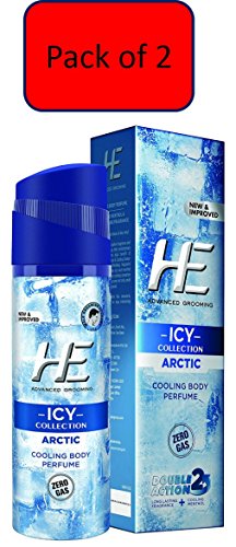 Image of HE ICY Collection ARCTIC Cooling Body Perfume 122ml Pack of 2