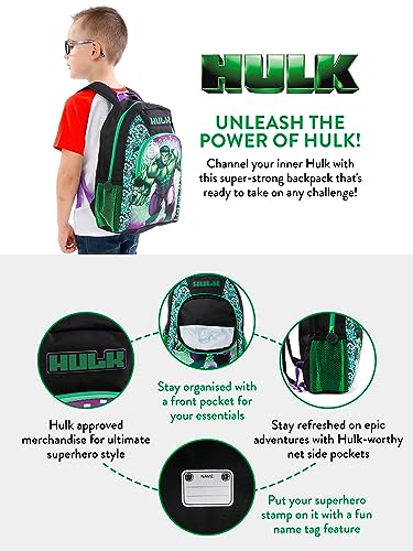 Marvel Hulk Backpack | Avengers School Backpacks for Boys | The Incredible Hulk Kids Bag - Image 5