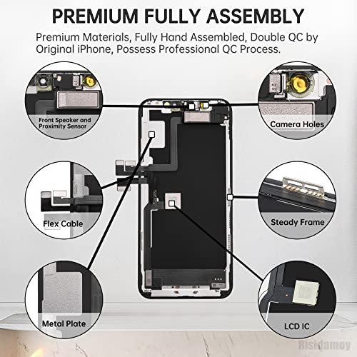 Image of for iPhone 11 Pro Screen Replacement 5.8 inch LCD with Ear Speaker | 3D Touch Display Digitizer Full Assembly 11pro Fix Tools Proximity Sensor Front Earpiece Repair Kit A2160 A2217 A2215