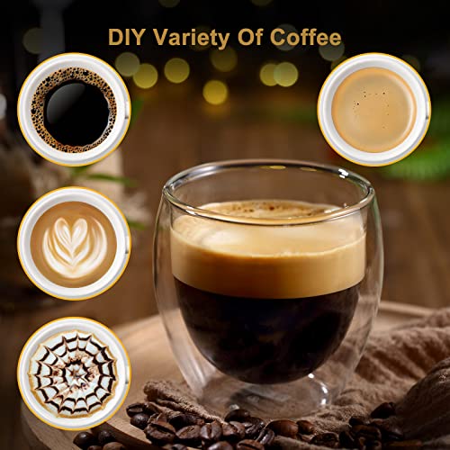 Kwister Espresso Machine 20 Bar Espresso Coffee Maker Cappuccino Machine With Milk Frother, Coffee Machine With Digital Touch Panel, 50 Oz Removable Water Tank, Stainless Steel #TOP7