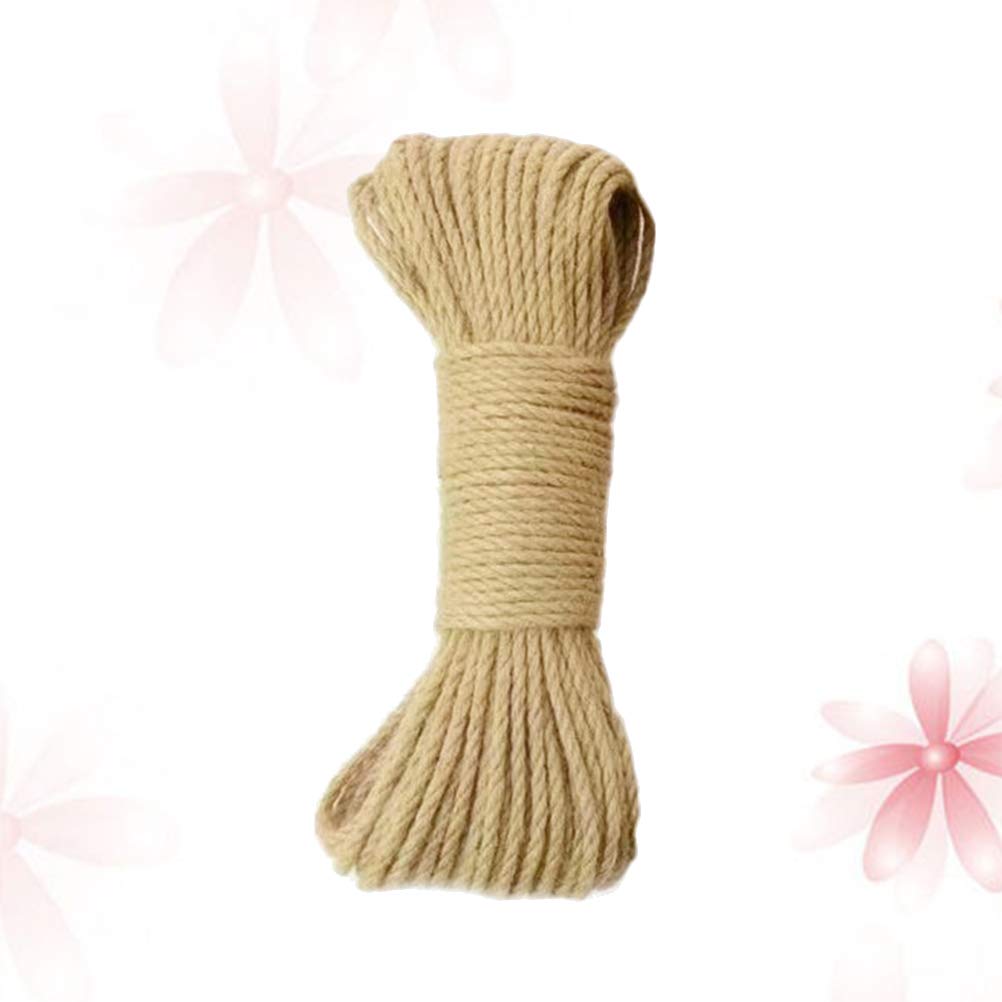 Cabilock 30m Corde De Jute Naturelle Épaisse Ficelle Solide pour Loisirs Créatifs Emballage Cadeaux Noël