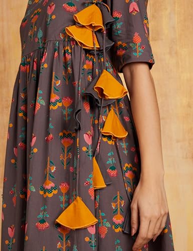 Image of Amazon Brand - Myx Women's Cotton Relaxed Fit A Line Kurta (Available in Plus Sizes)