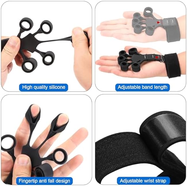 Grip Strength Trainer - Double-Sided Finger Exerciser and Hand Strengthener for Hand Therapy, Rock Climbing - Relieve Pain for Arthritis, Carpal Tunnel