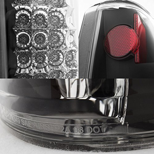 Sppc Black Led Tail Lights G2 Assembly Set For Chevrolet Full Size - (Pair) Driver Left And Passenger Right Side Replacement #TOP3