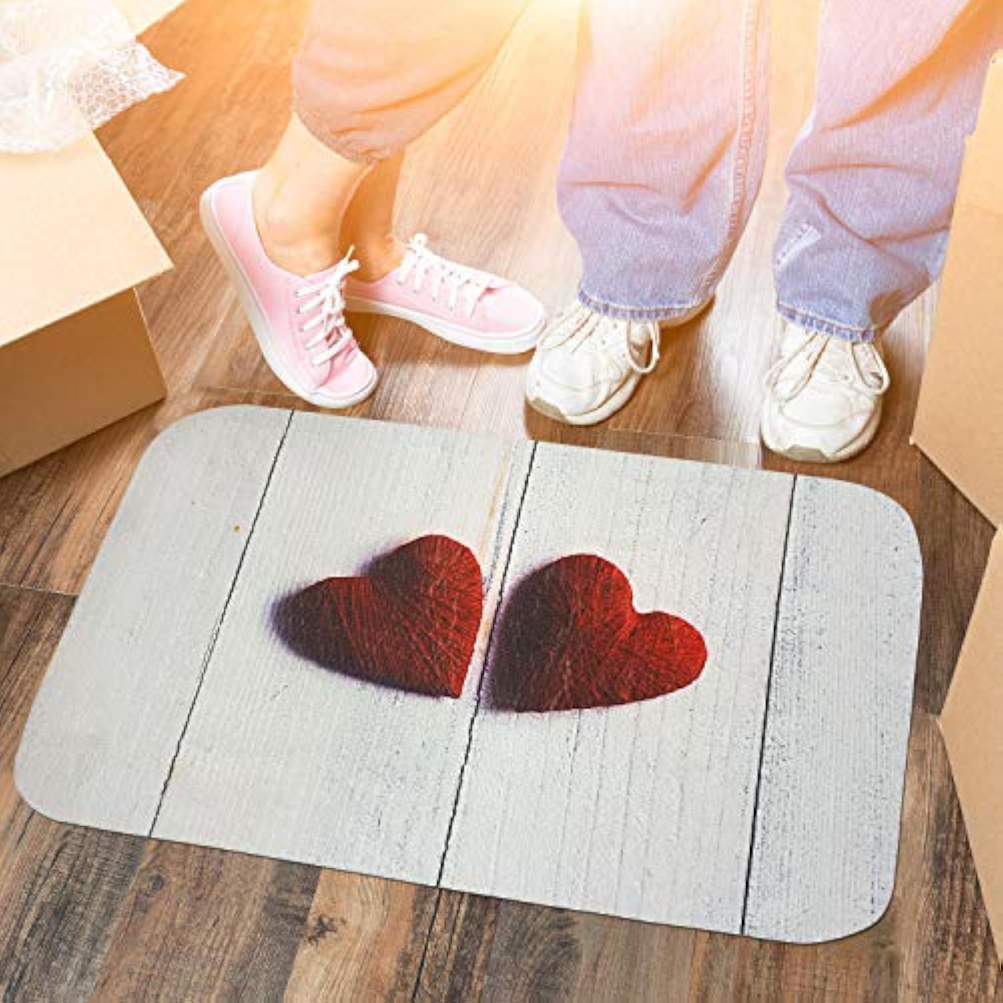 Super Soft Anti Slip Heart Shape Bath Mat, Gift for Couples