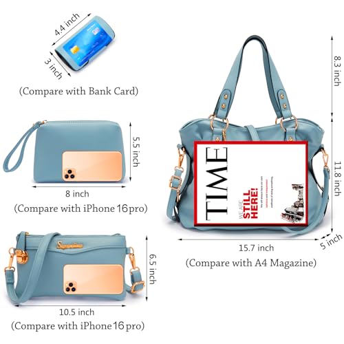 Bolso de mujer Soperwillton set 4 piezas cuero PU miniatura 5