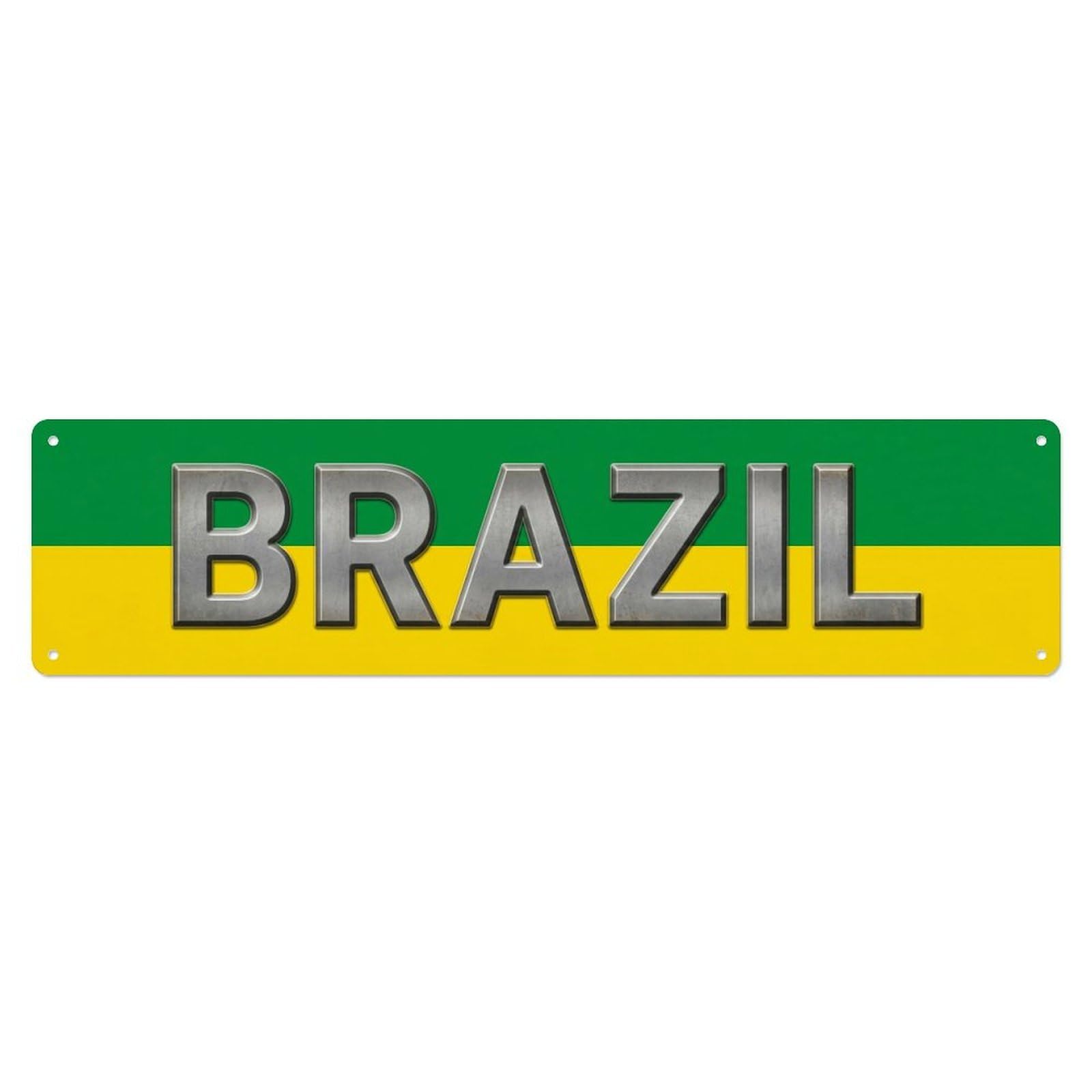Metal Tin Sign Brazil Vintage Metal Sign Design